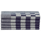Set 10 Strofinacci in Cotone Blu e Bianco