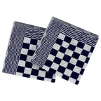 Set 10 Strofinacci in Cotone Blu e Bianco
