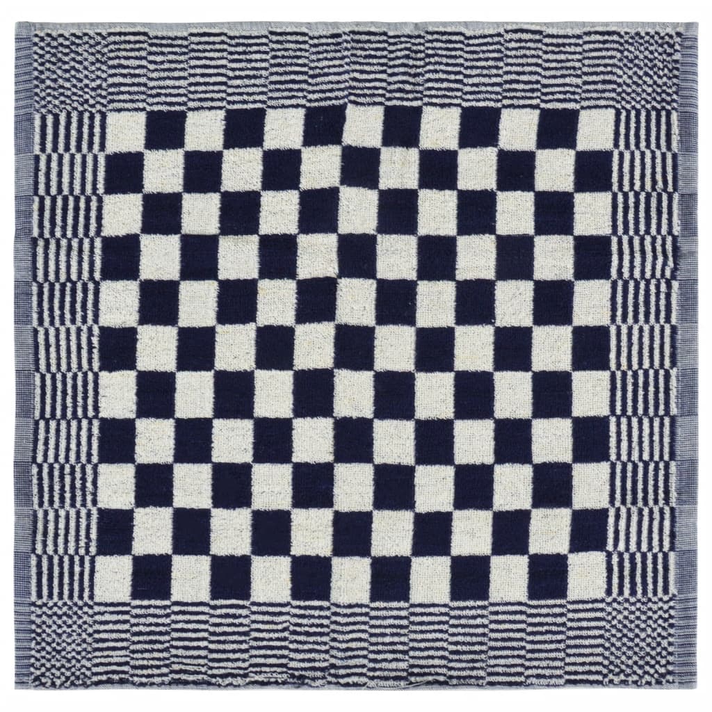 Set 10 Strofinacci in Cotone Blu e Bianco