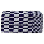 Set 20 Strofinacci in Cotone Blu e Bianco
