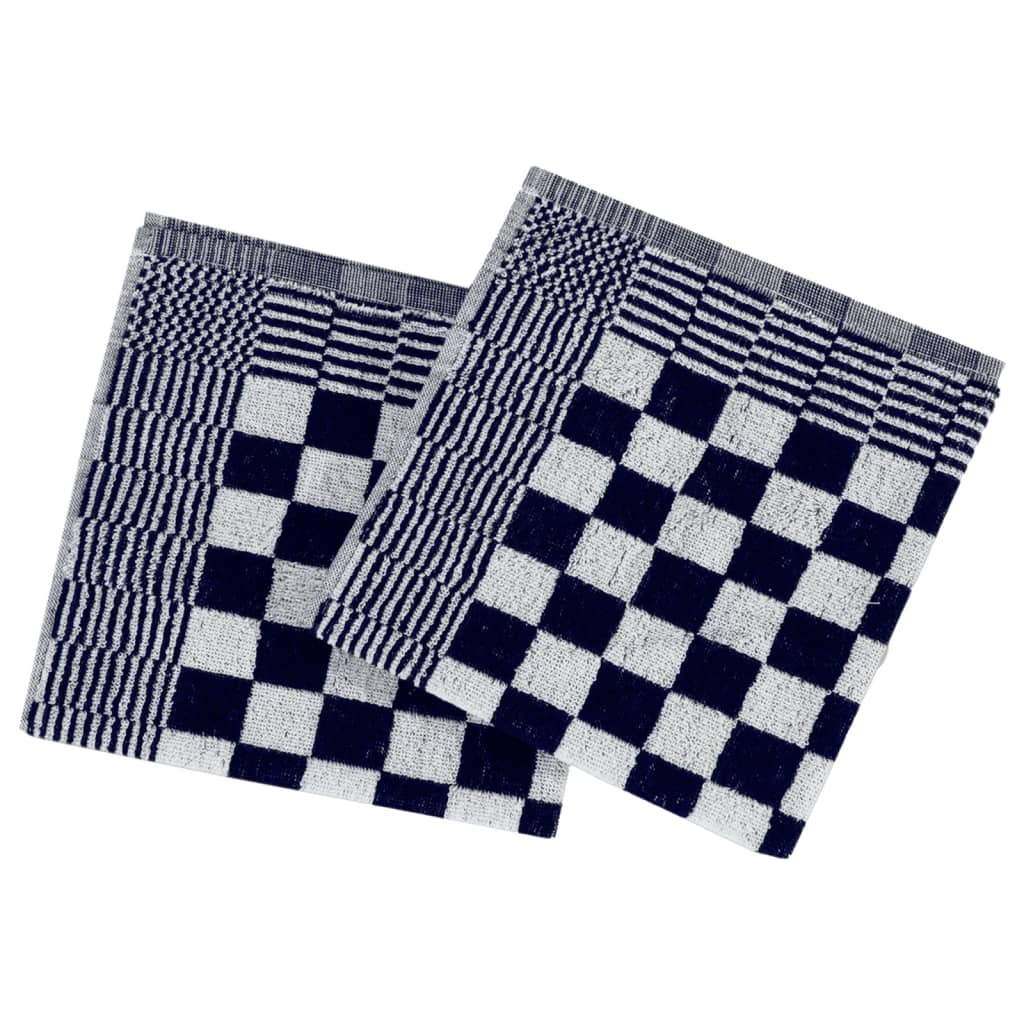 Set 20 Strofinacci in Cotone Blu e Bianco
