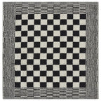 Set 10 Strofinacci in Cotone 100% Nero e Bianco