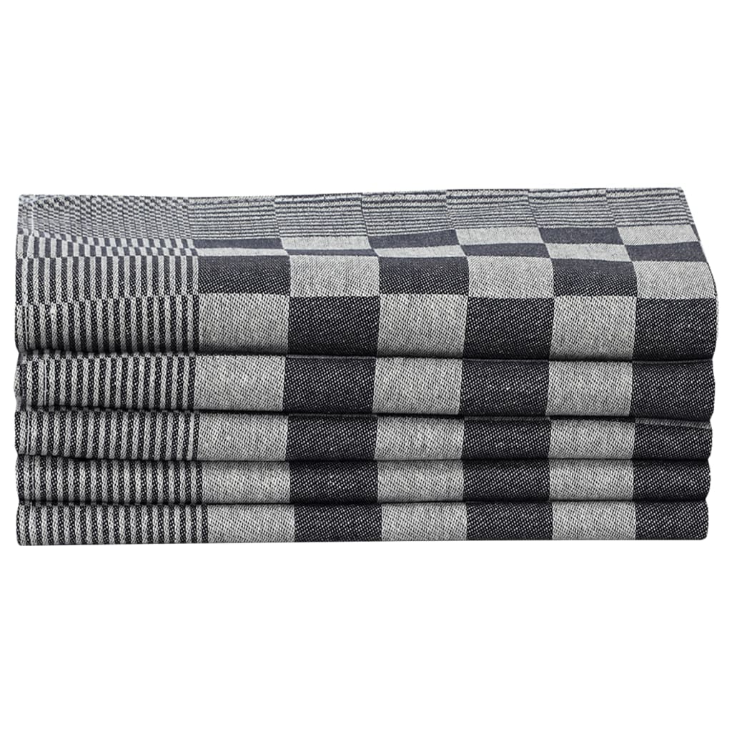 Set 50 Strofinacci in Cotone 100% Nero e Bianco