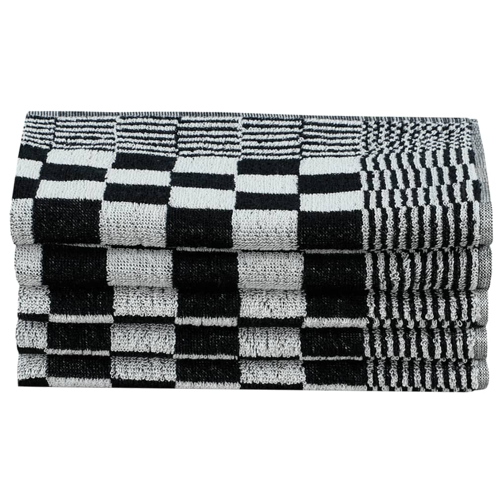 Set 50 Strofinacci in Cotone 100% Nero e Bianco