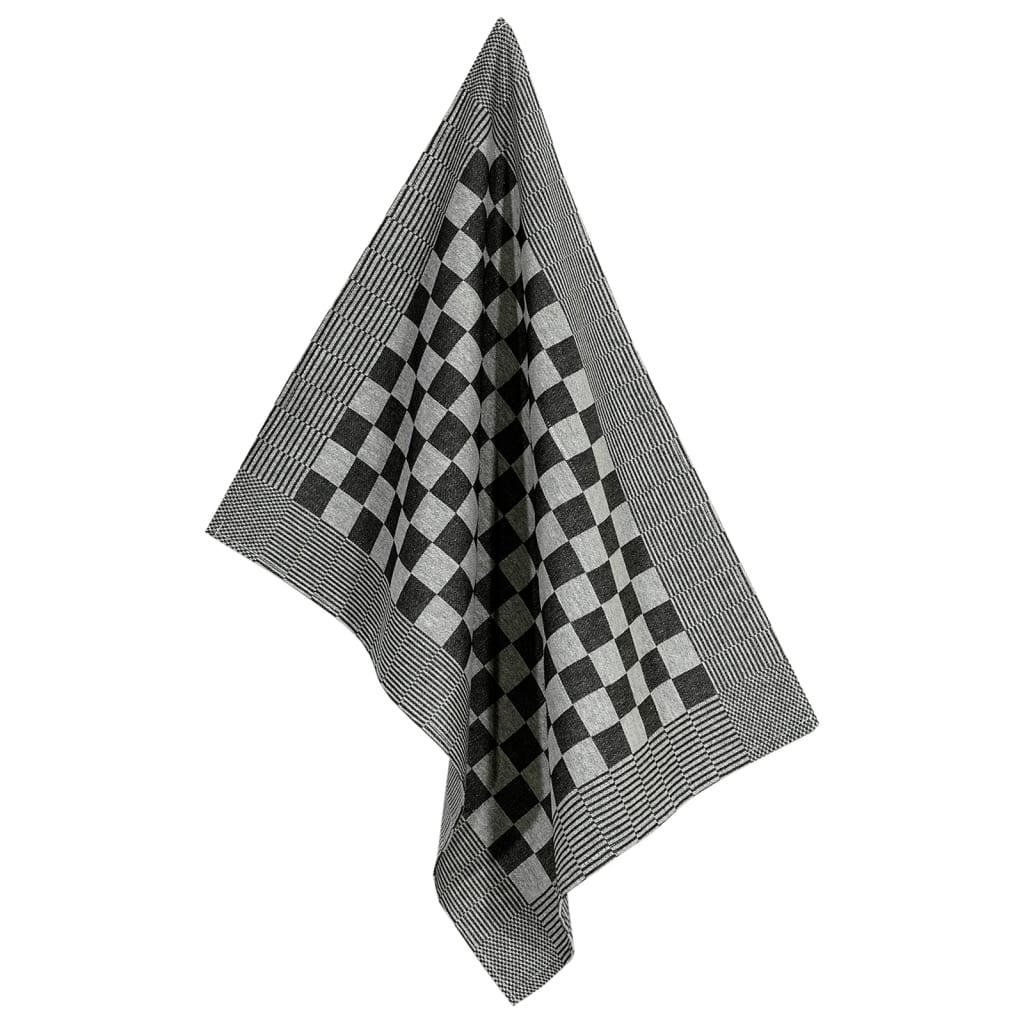 Set 50 Strofinacci in Cotone 100% Nero e Bianco