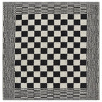 Set 50 Strofinacci in Cotone 100% Nero e Bianco