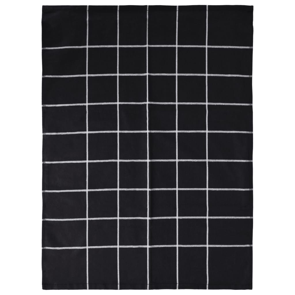 Set 12 Strofinacci in Cotone Nero - Panni Cucina e Asciugamani