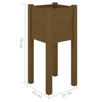 Fioriere 2 pz Ambra 31x31x70 cm in Legno Massello di Pino