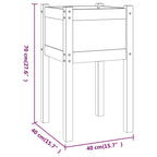 Fioriere da Giardino 2 pz 40x40x70 cm in Legno Massello di Pino