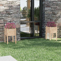 Fioriere da Giardino 2 pz 40x40x70 cm in Legno Massello di Pino