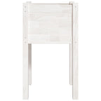 Fioriere da Giardino 2 pz Bianche 40x40x70 cm in Legno di Pino
