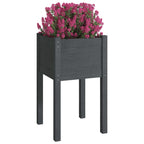 Fioriere da Giardino 2 pz Grigie 40x40x70 cm in Legno di Pino