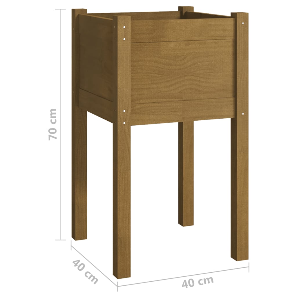 Fioriere da Giardino 2 pz Ambra 40x40x70 cm in Legno di Pino