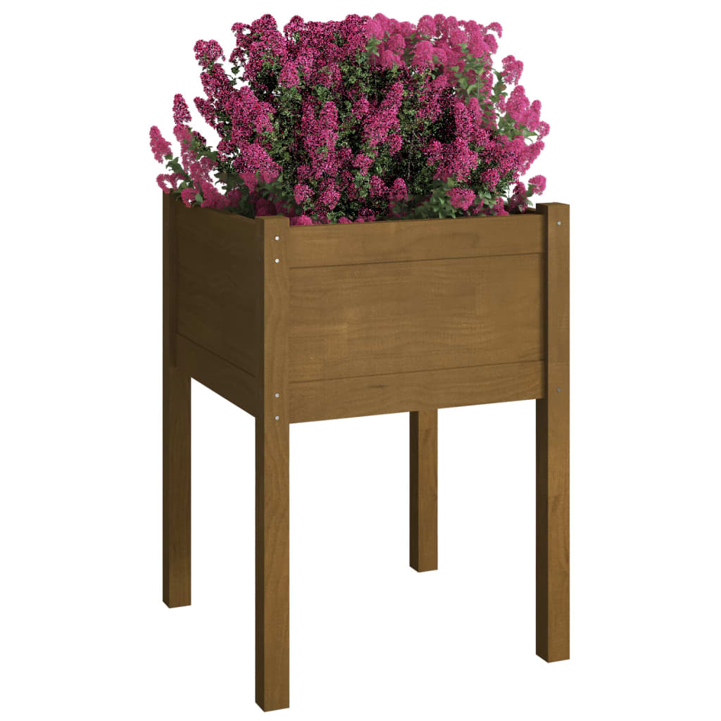 Fioriere 2 pz Ambra 50x50x70 cm in Legno Massello di Pino