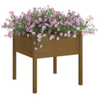 Fioriere 2 pz Ambra 70x70x70 cm in Legno Massello di Pino