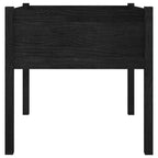 Fioriere da Giardino 2 pz Nere 70x70x70 cm in Massello di Pino