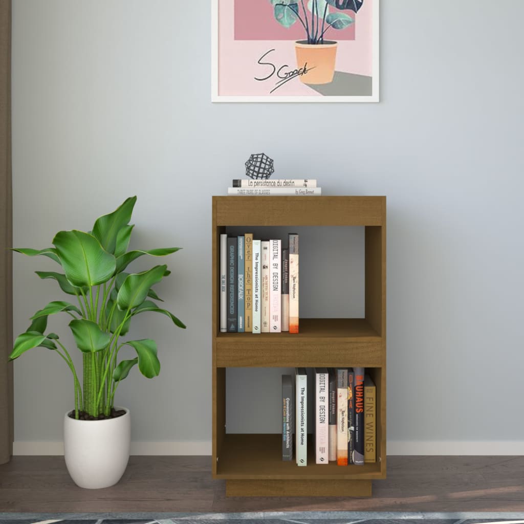 Libreria Marrone Ambra 40x35x71 cm in Legno Massello di Pino