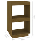 Libreria Marrone Ambra 40x35x71 cm in Legno Massello di Pino