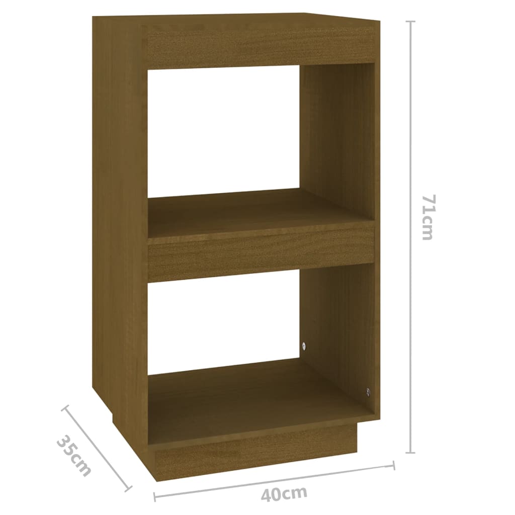 Libreria Marrone Ambra 40x35x71 cm in Legno Massello di Pino