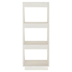 Libreria/Divisorio Bianco 40x35x103cm in Legno Massello di Pino