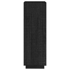 Libreria/Divisorio Nero 40x35x103 cm in Legno Massello di Pino