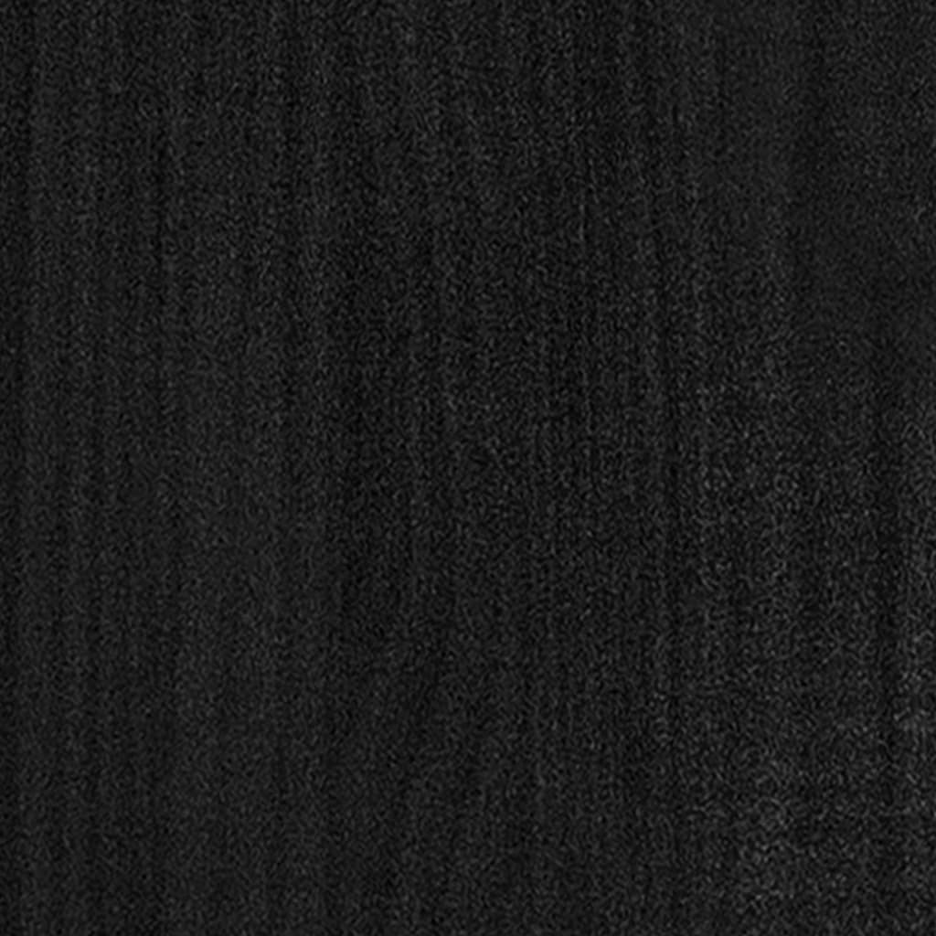 Libreria/Divisorio Nero 40x35x103 cm in Legno Massello di Pino