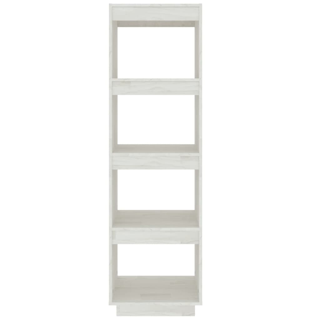 Libreria/Divisorio Bianco 40x35x135cm in Legno Massello di Pino
