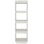 Libreria/Divisorio Bianco 40x35x135cm in Legno Massello di Pino