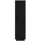 Libreria/Divisorio Nero 40x35x135 cm in Legno Massello di Pino