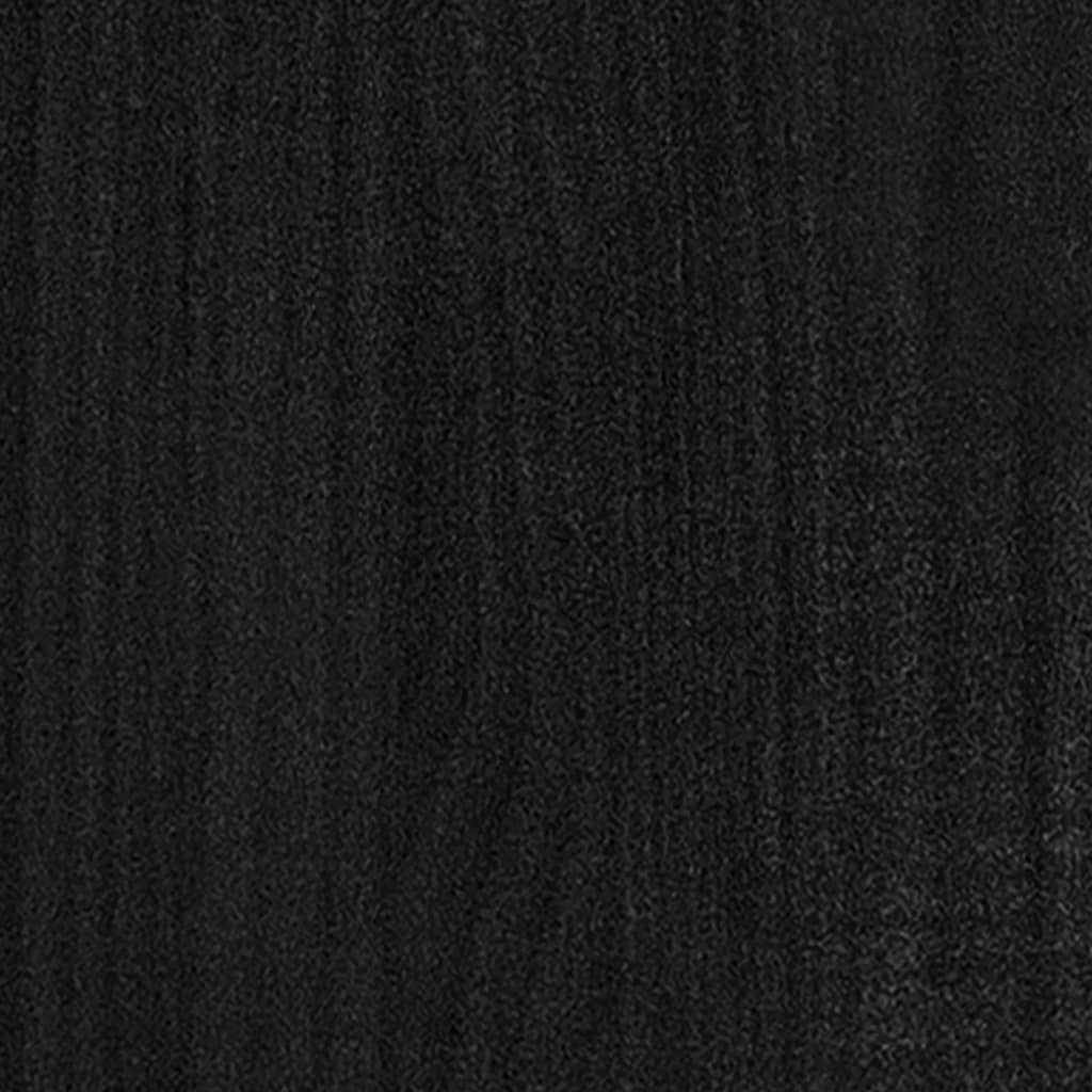 Libreria/Divisorio Nero 40x35x135 cm in Legno Massello di Pino