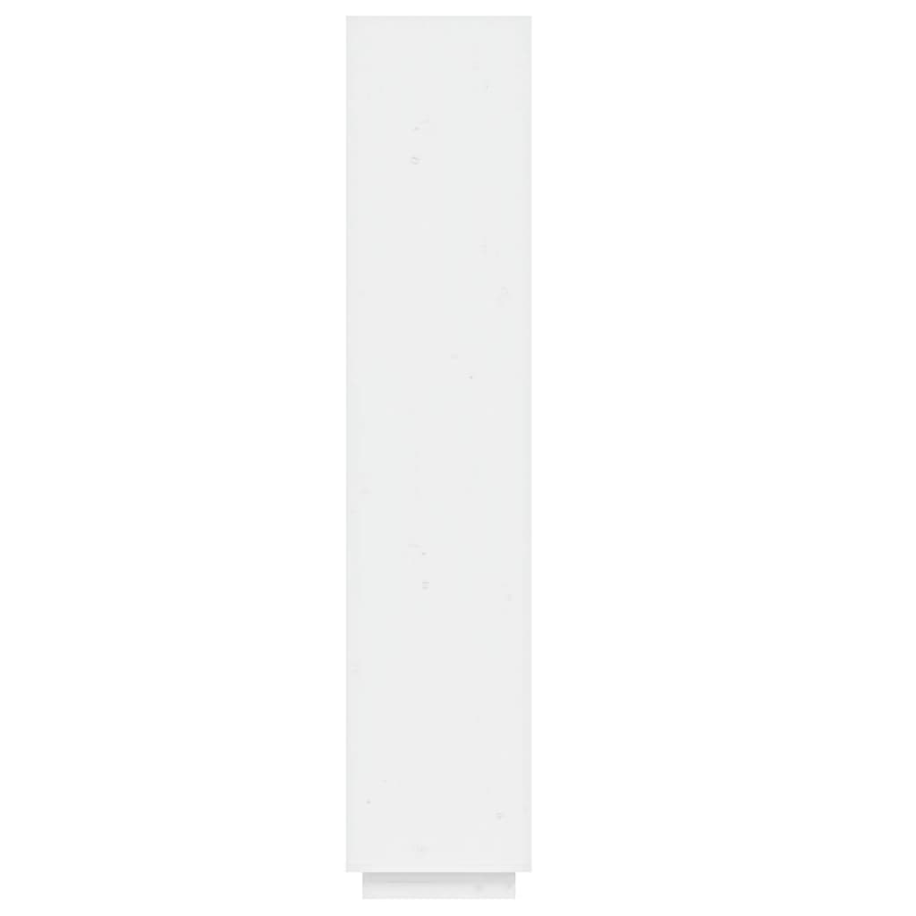 Libreria/Divisorio Bianco 40x35x167cm in Legno Massello di Pino