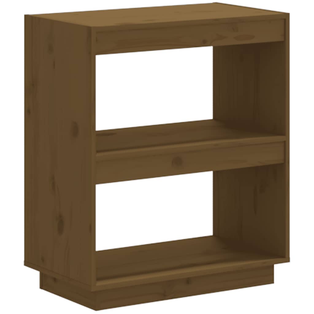 Libreria Marrone Ambra 60x35x71 cm in Legno Massello di Pino