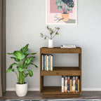 Libreria Marrone Ambra 60x35x71 cm in Legno Massello di Pino