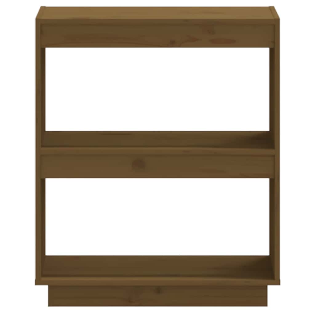 Libreria Marrone Ambra 60x35x71 cm in Legno Massello di Pino