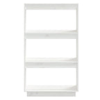Libreria/Divisorio Bianco 60x35x103cm in Legno Massello di Pino