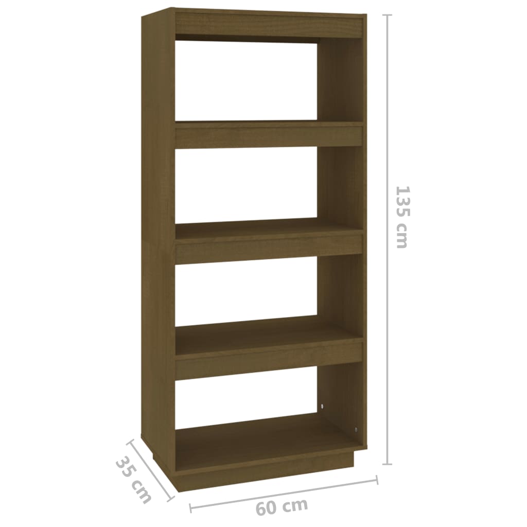 Libreria/Divisorio Ambra 60x35x135 cm in Massello di Pino