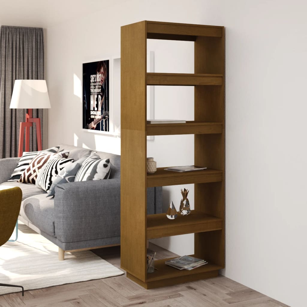 Libreria/Divisorio Ambra 60x35x167 cm in Massello di Pino