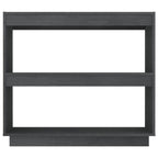 Libreria Grigia 80x35x71 cm in Legno Massello di Pino