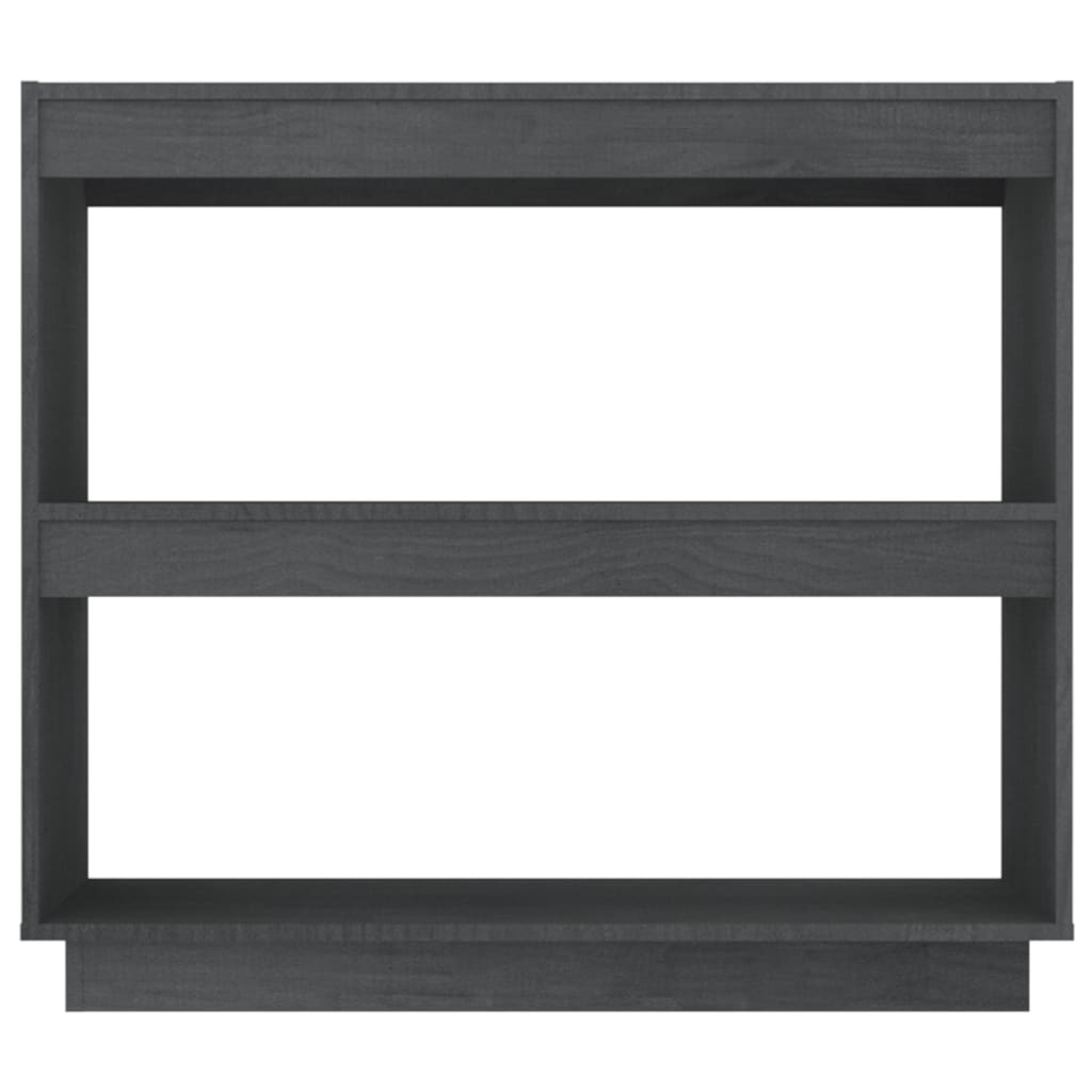 Libreria Grigia 80x35x71 cm in Legno Massello di Pino
