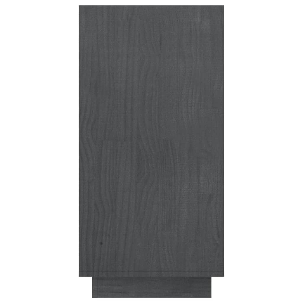 Libreria Grigia 80x35x71 cm in Legno Massello di Pino