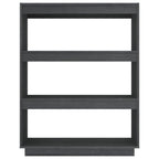 Libreria/Divisorio Grigio 80x35x103 cm Legno Massello di Pino