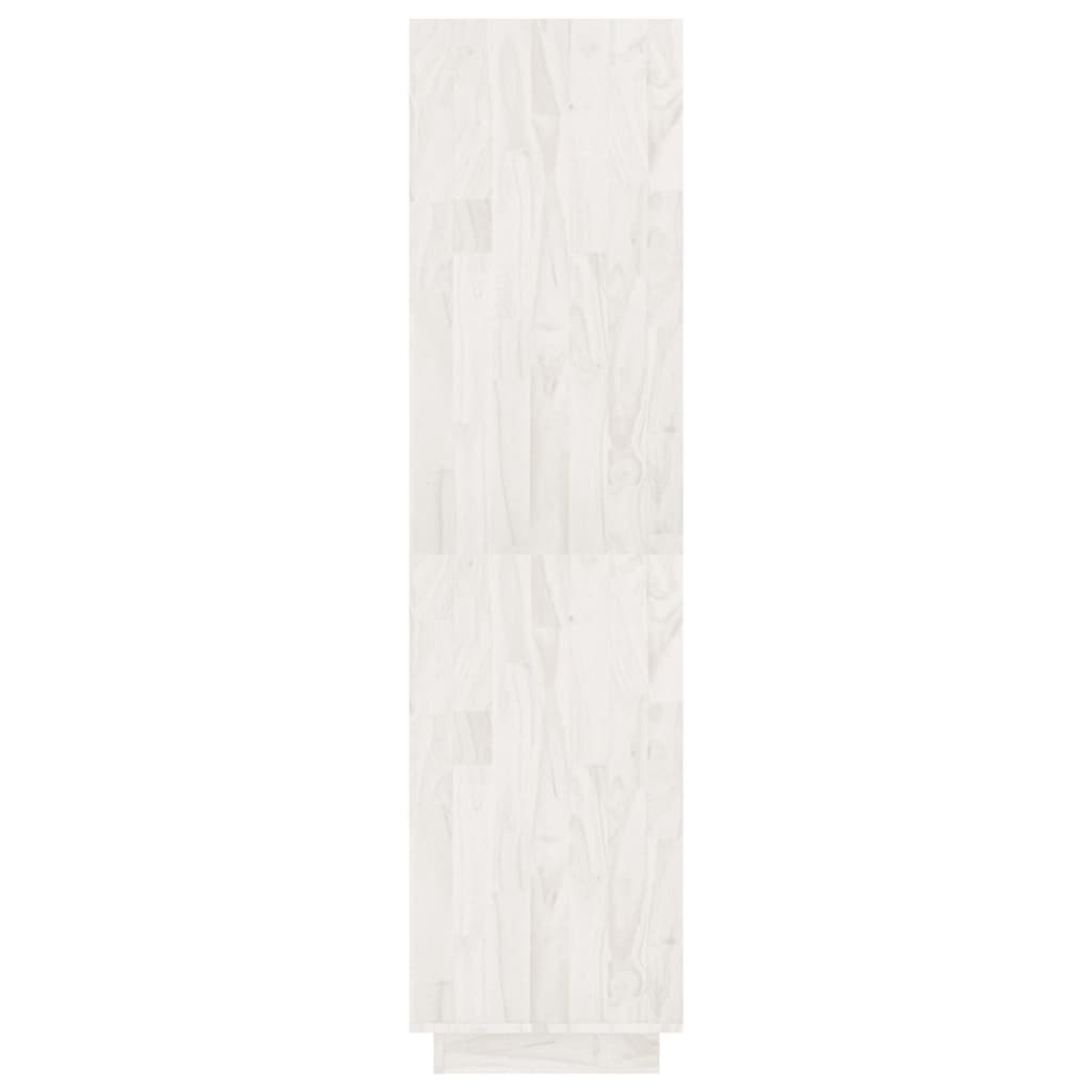 Libreria/Divisorio Bianco 80x35x135 cm Legno Massello di Pino