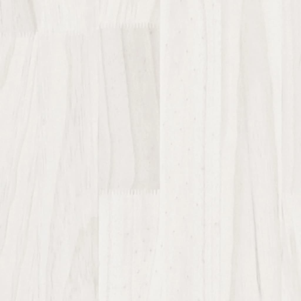Libreria/Divisorio Bianco 80x35x135 cm Legno Massello di Pino