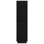 Libreria/Divisorio Nero 80x35x135 cm in Legno Massello di Pino