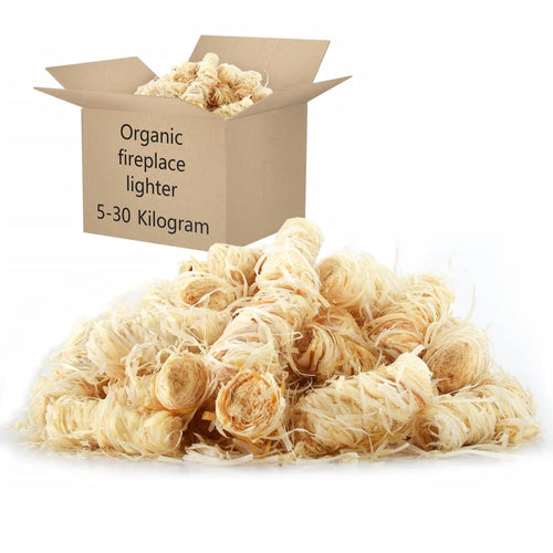 Accendifuoco BIO Naturale 10 kg - 750 Rotoli in Fibra di Legno