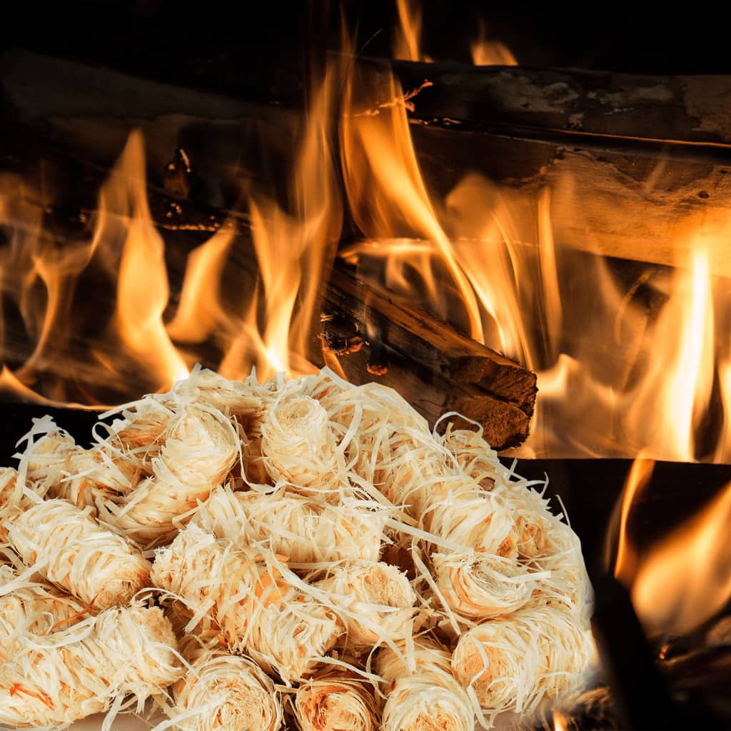 Accendifuoco BIO Naturale 10 kg - 750 Rotoli in Fibra di Legno