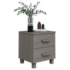 Comodino HAMAR Grigio Chiaro 40x35x44,5 cm in Legno di Pino