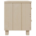 Comodini HAMAR 2 pz ambra 40x35x44,5 cm Legno Massello di Pino