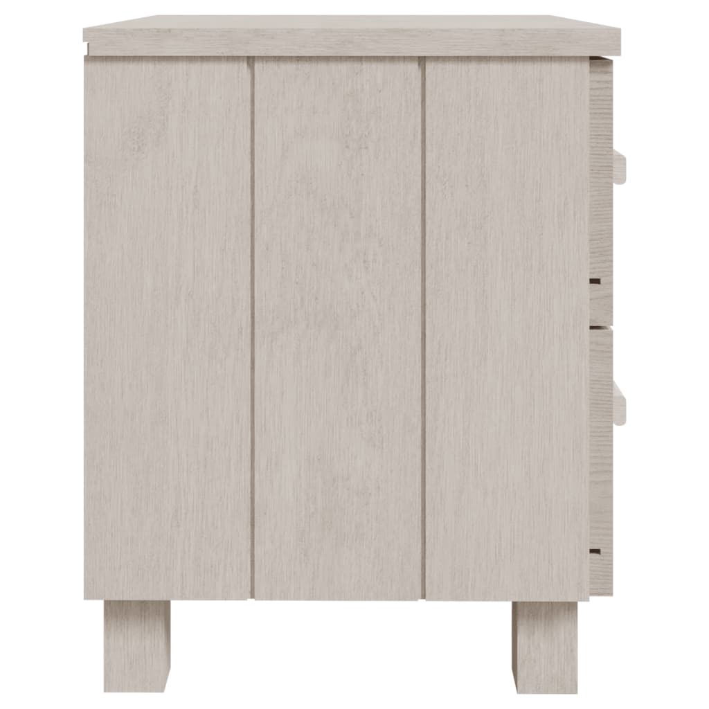 Comodini HAMAR 2 pz Bianchi 40x35x44,5 cm in Legno di Pino