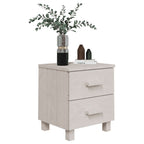 Comodini HAMAR 2 pz Bianchi 40x35x44,5 cm in Legno di Pino